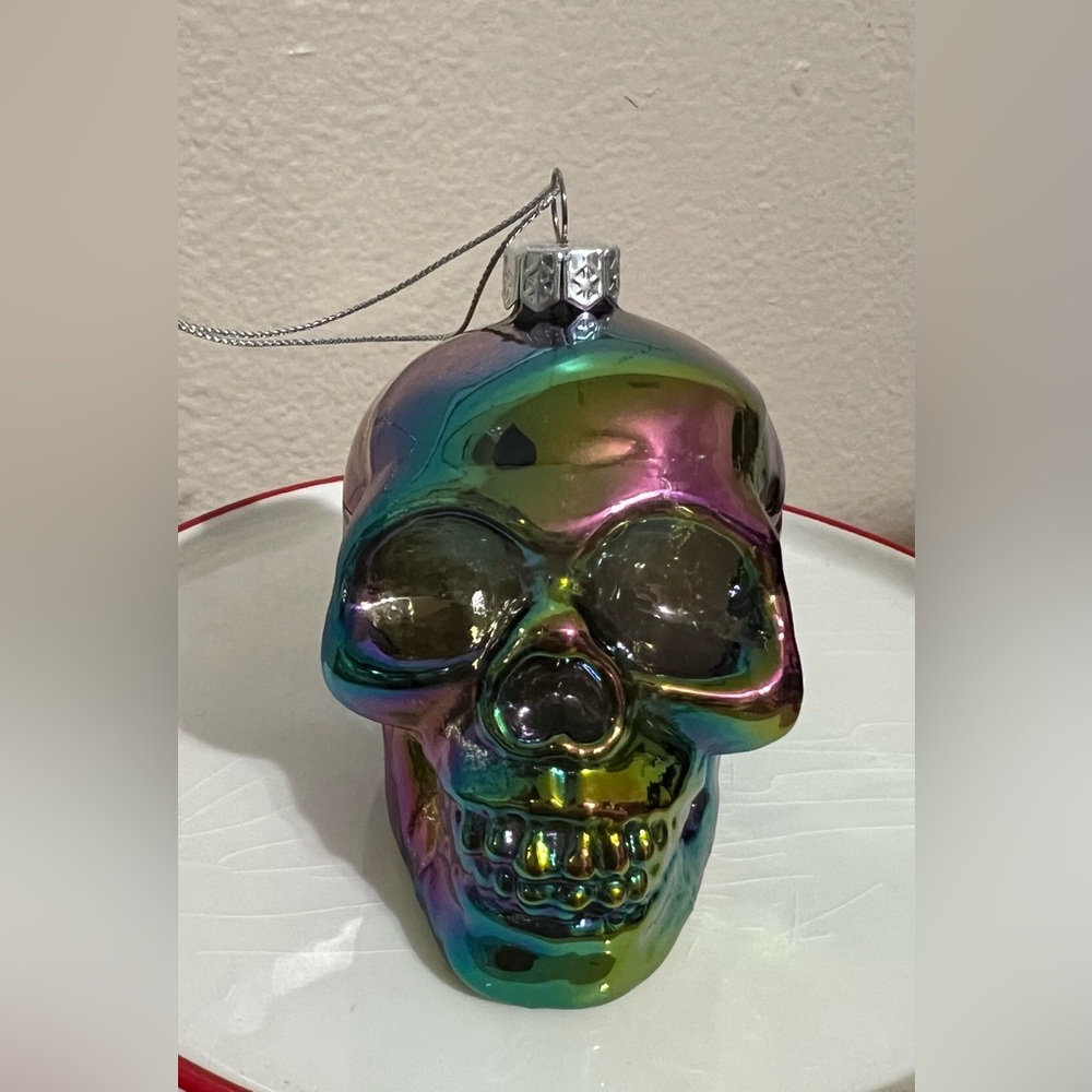 Skull Halloween or Christmas Ornament